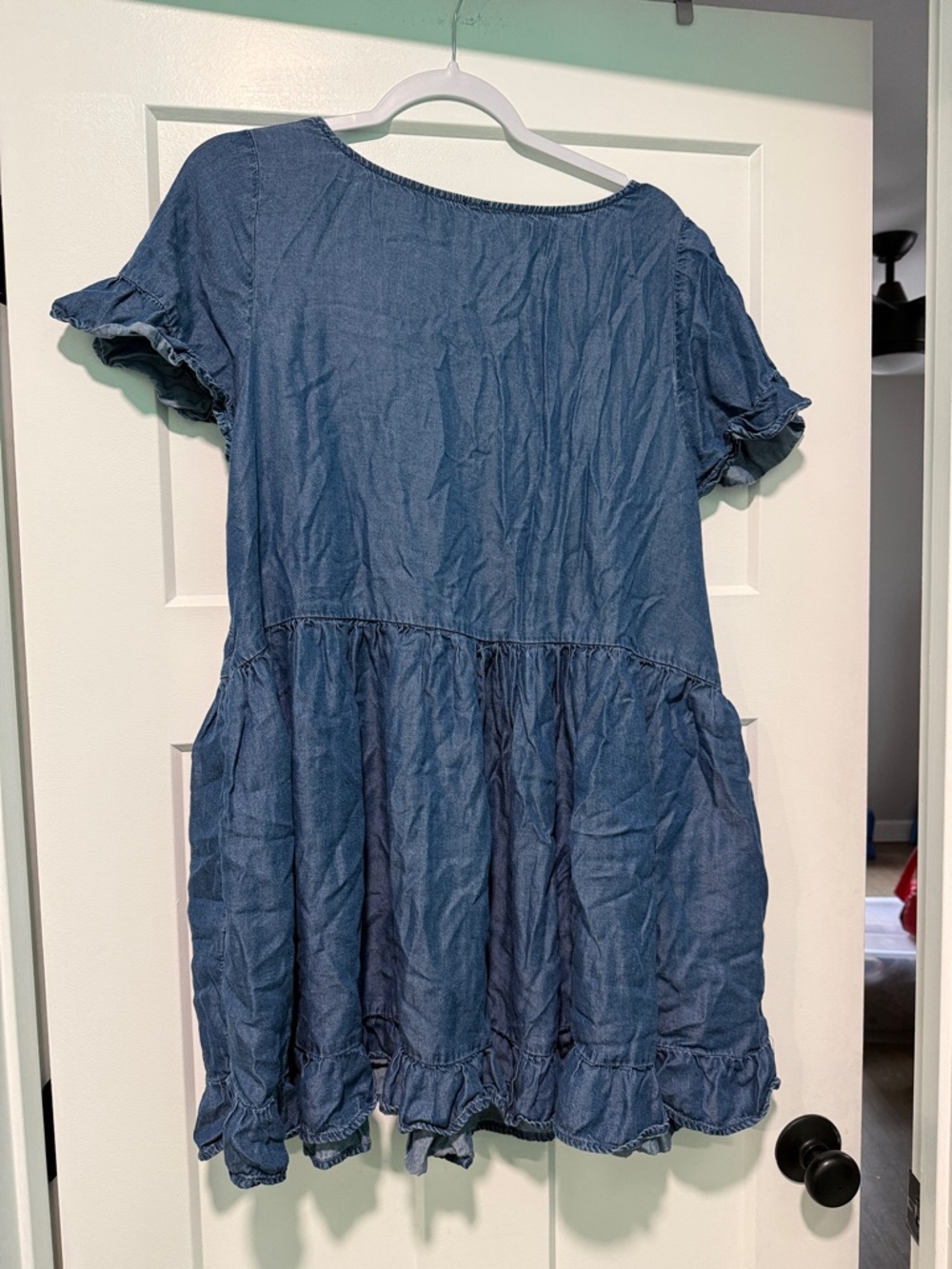 Free People Blue Sadie Denim Tunic, size Large - Picture 5 of 6